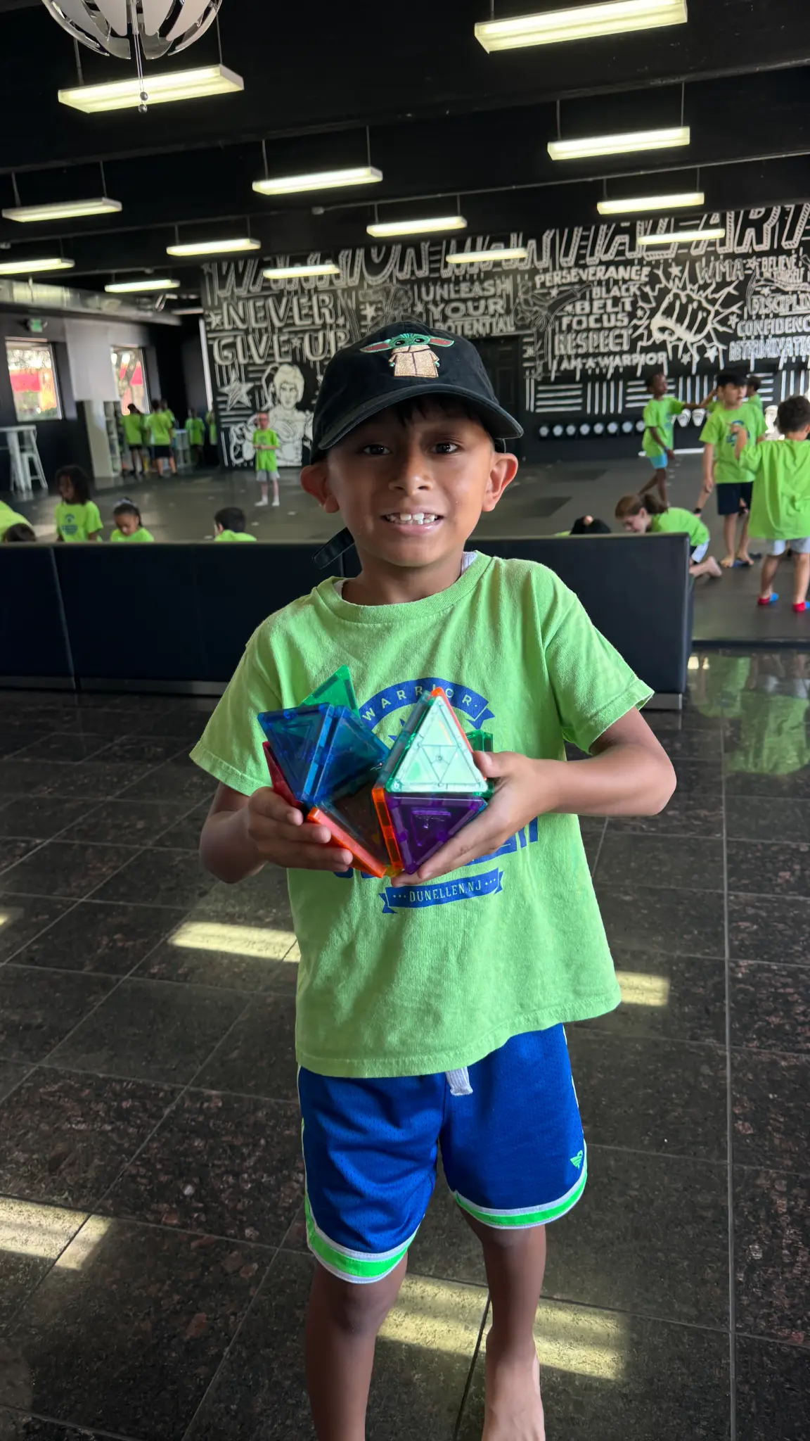 Creative arts and crafts activities at summer camp